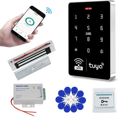 Wifi Tuya APP Access Control System Waterproof Kits Keypad Controller IP68 Waterproof 125KHz 13.56MHz Reader Phone APP Unlock