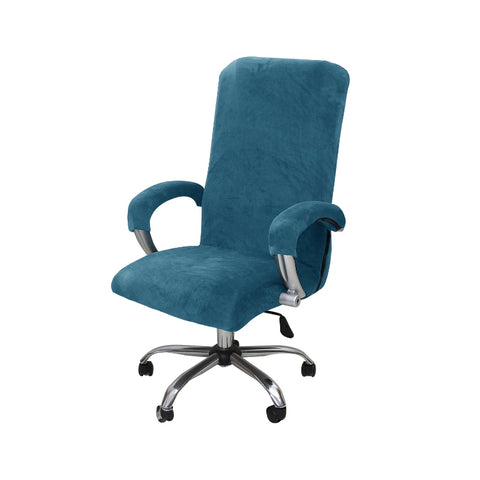 New Velvet Office Computer Desk Chair Covers Armchair Protector Black High Quality House Chaise Includ Armrest Gamer Covers 2024