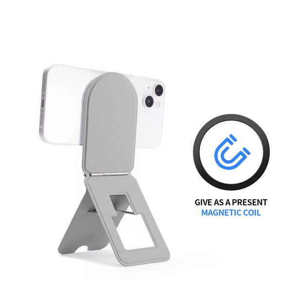 Magnetic Cell Phone Holder foldable Stand Adjustable Desktop mulifunctional Desktop Bracket With magnet ring for any cell phone