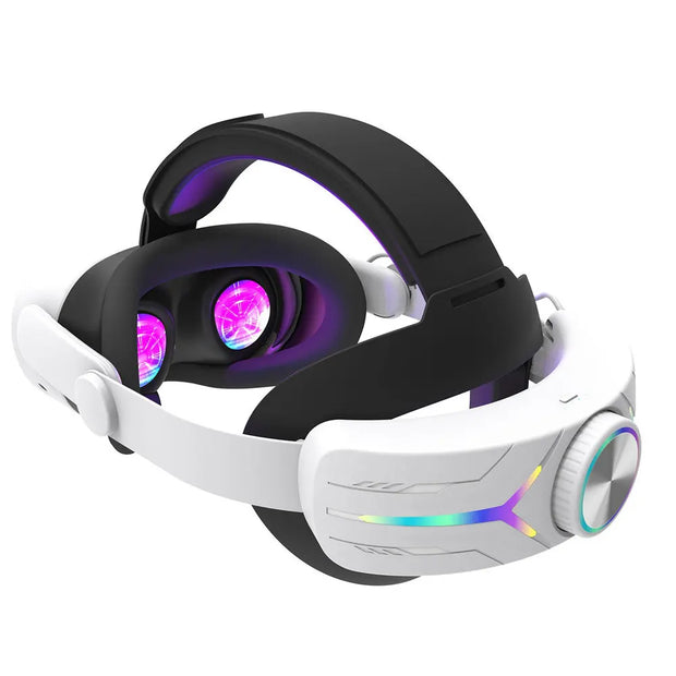 12000mah Rechargeable Battery Head Strap Compatible with Meta Quest 3/3S Headband VR Accessory With RGB Light