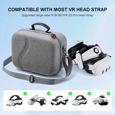 For Meta Quest 3VR Glasses storage box bobovr S3Pro Headwear Single shoulder straddle backpack Protective box accessories [New]