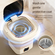 Ultrasonic Mini Washing Machine Portable for Clothes with Dryer Travel Home Underwear Sock 9L Small Folding Washing Machines UK