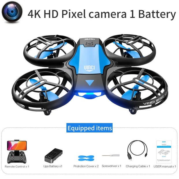 4DRC New V8 Mini Drone 6k profession HD Wide Angle Camera WiFi FPV RC Dron Height Keep Drones Helicopter Kids Toys Gifts