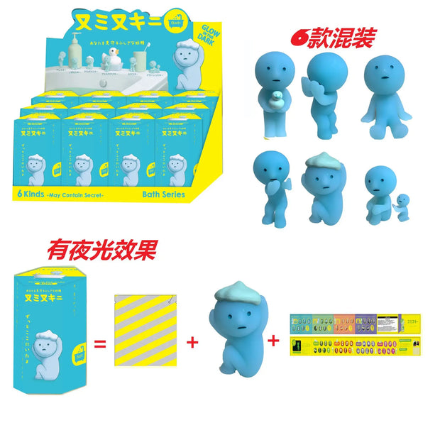 New Smiski Hippers Sonny Angel Hippers Toilet Bath Living Party Series Recorative Mini Figure Doll Birthday Christma Toys Gift