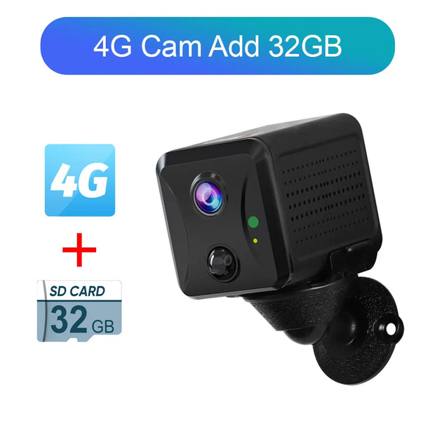 LS VISION 5MP 4G SIM Mini Camera Wireless Wifi IP Cameras Humanoid Detection Battery Power CCTV Home Surveillance Camera Ubox