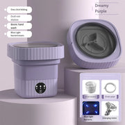 Ultrasonic Mini Washing Machine Portable for Clothes with Dryer Travel Home Underwear Sock 9L Small Folding Washing Machines UK