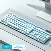 Wired Gaming Keyboard 104 Keys Color Matching Backlit Keycap Peripherals Gaming Keyboard for E-sports Office Computer Laptop PC