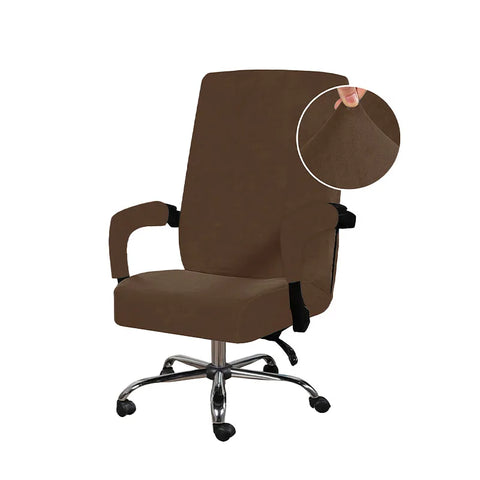 New Velvet Office Computer Desk Chair Covers Armchair Protector Black High Quality House Chaise Includ Armrest Gamer Covers 2024