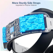 12000mah Rechargeable Battery Head Strap Compatible with Meta Quest 3/3S Headband VR Accessory With RGB Light