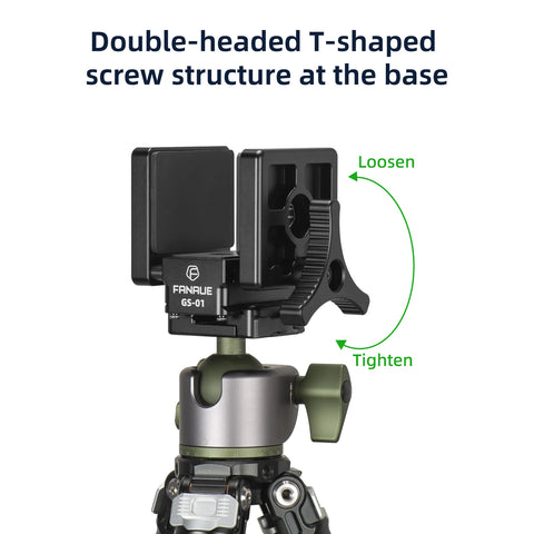 FANAUE GS-01 Saddle Mount Rifle Clamp Adapter for Hunting Tripod Arca Swiss QR Plate