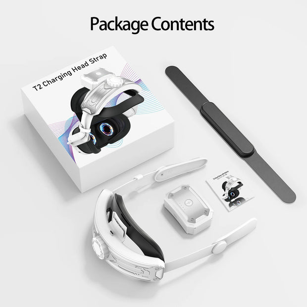 HUADAI New T2 Battery Head Strap Compatible with Oculus Quest 2 Elite Halo Strap 5200mAh Battery for Meta Quest2 VR Accessories
