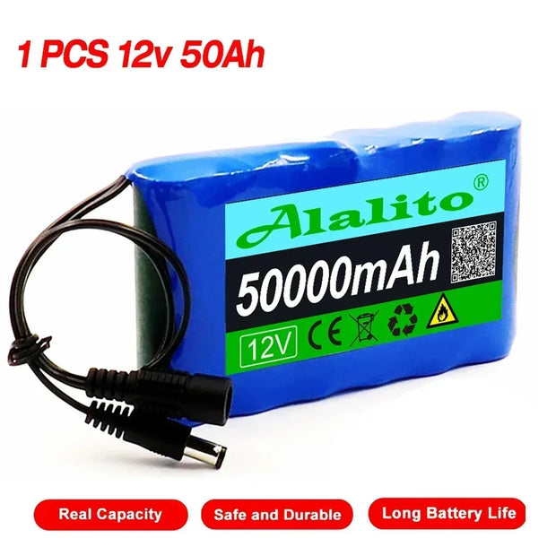 High - Capacity 12V 5000mAh Li - Ion Replacement Battery for CCTV, LED Lamps, and Camera Monitors
