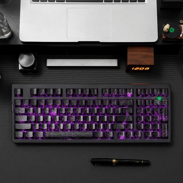 ZORNHER Zuohe ZH980 Spider Web Mechanical Keyboard 3mode Custom RGB Hot Swap Wireless Gaming Keyboards Pc Accessories