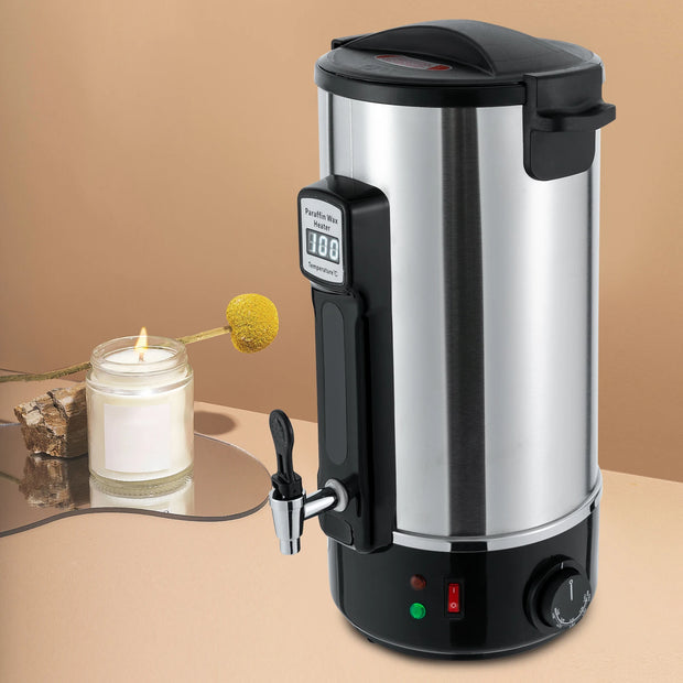 Electric Wax Melter 10.8L Stainless Steel Electrofuse Wax DIY Candle Making Aromatherapy Easy to Clean for Melting