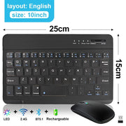 Wireless Keyboard Mouse Set Bluetooth Mini Keyboard Rechargeable Gaming mouse Office mouse For IOS Android Windows Tablet iPad