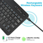 Wireless Keyboard Mouse Set Bluetooth Mini Keyboard Rechargeable Gaming mouse Office mouse For IOS Android Windows Tablet iPad