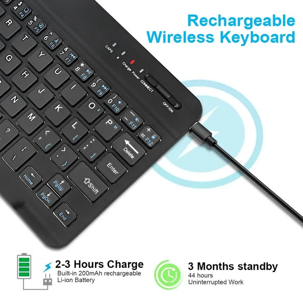 Wireless Keyboard Mouse Set Bluetooth Mini Keyboard Rechargeable Gaming mouse Office mouse For IOS Android Windows Tablet iPad