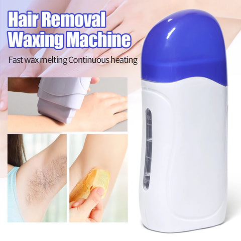 YIKOOLIN Wax Heater Roll On Roll on Wax Hair Removal Roller Waxing Portable Wax Heater Machine for Women & Men