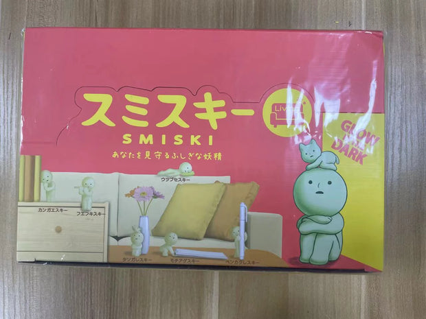 Genuine Smiski Luminous Villain Living Room Bathroom Bedroom Bathroom Worker Blind Box Gift