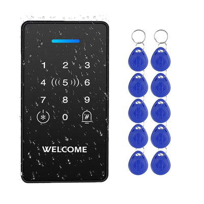 DC12V 24V NFC RFID Access Control Keyboard IP68 Waterproof Double Frequency 125 kHz Connection 13.56 MHz Touch Password Access