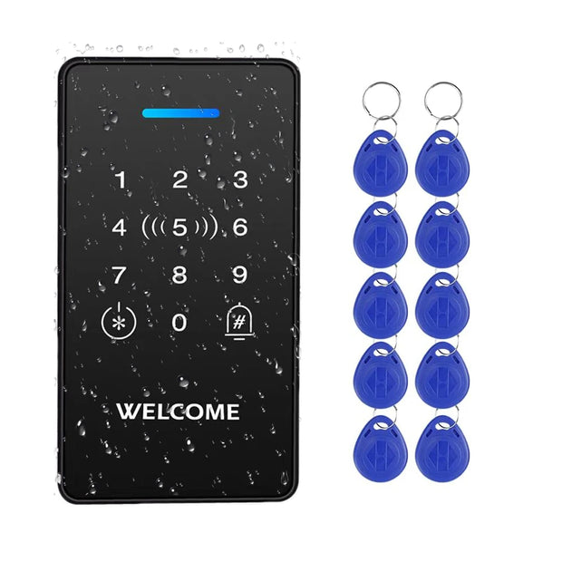 DC12V 24V NFC RFID Access Control Keyboard IP68 Waterproof Double Frequency 125 kHz Connection 13.56 MHz Touch Password Access