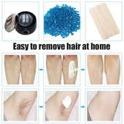 Waxing Kit Depilatory Hard Wax Beans Wax Warmer Machine Complete Hair Removal for Body Wax Heater Machine Epilator Wax-Melt Pot