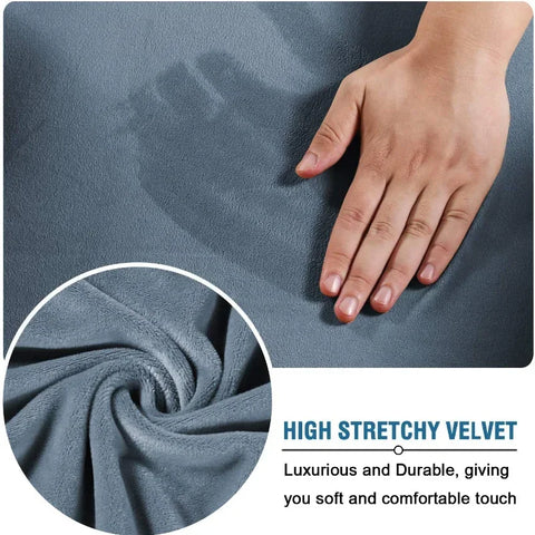 New Velvet Office Computer Desk Chair Covers Armchair Protector Black High Quality House Chaise Includ Armrest Gamer Covers 2024