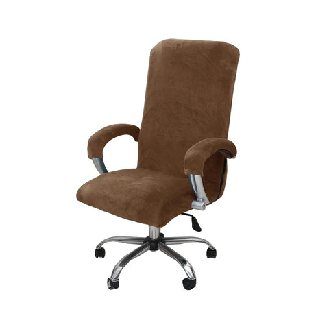 New Velvet Office Computer Desk Chair Covers Armchair Protector Black High Quality House Chaise Includ Armrest Gamer Covers 2024