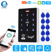 WiFi Tuya Door Access Control Keypad IP68 Waterproof RFID Keyboard Controller Reader Touch Door Opener APP Remote Unlock WG26/34
