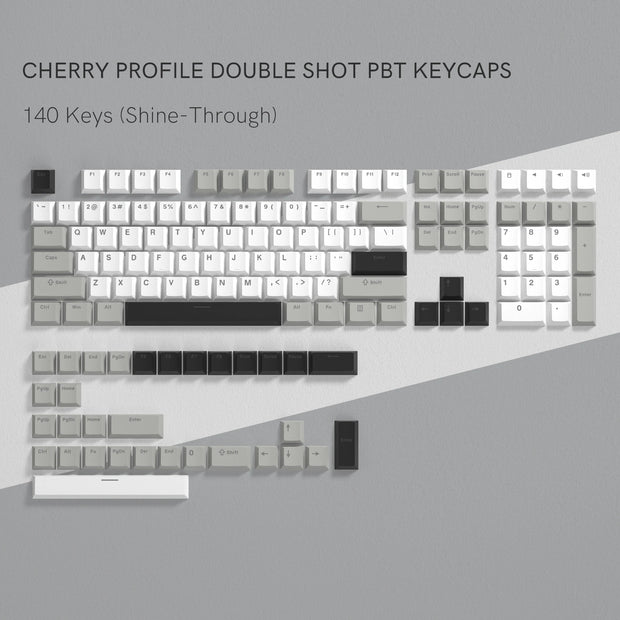 Womier 138 Keys Retro Brown Gray PBT Keycap Double Shot Cherry Profile Key caps for Cherry MX Switches Mechanical Gamer Keyboard