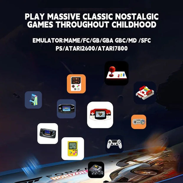 X2 4K HD Retro TV Game Console Ultra Low Latency TV Gamestick 2.4G Wireless Dual Gamepads Controller Home 3D X2 Ultra
