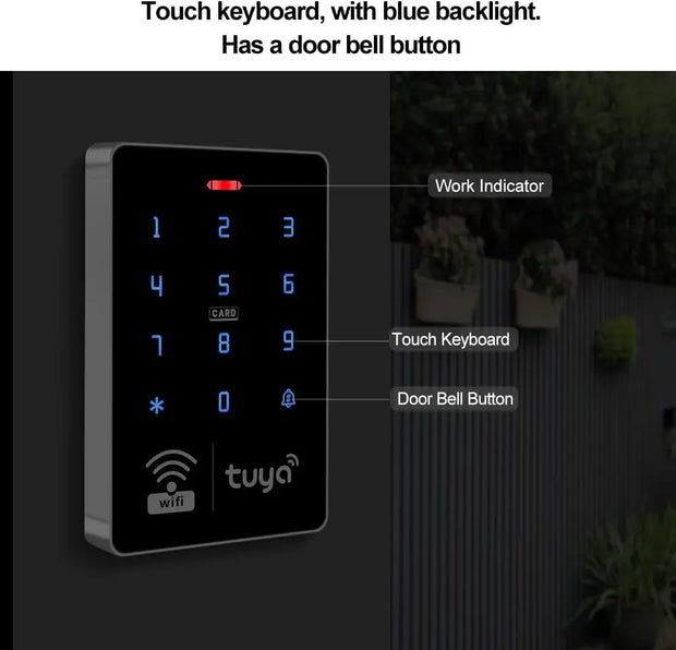 Wifi Tuya APP Access Control System Waterproof Kits Keypad Controller IP68 Waterproof 125KHz 13.56MHz Reader Phone APP Unlock