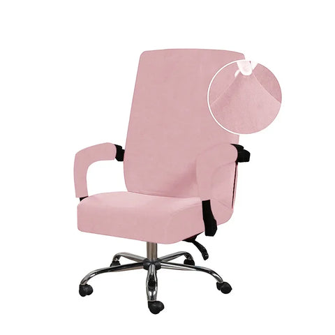 New Velvet Office Computer Desk Chair Covers Armchair Protector Black High Quality House Chaise Includ Armrest Gamer Covers 2024