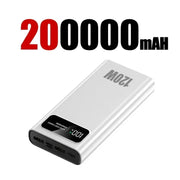 200000mAh Power Bank 120W Super Fast Charging Battery High Capacity Digital Display Power Bank For Iphone Samsung Huawei New