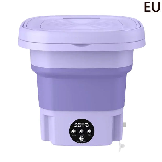 Folding Washing Machine Bucket for Clothes Socks Underwear Cleaning Washer Portable Small Travel Washing Machine EU/US/AU PLUG