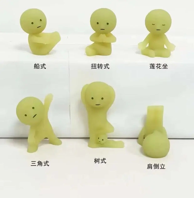 New Hot Smiski Worker Series Noctilucent Green Doll Blind Box Cute Surprise Creative Night Light Doll Decoration Xmas Gift Model