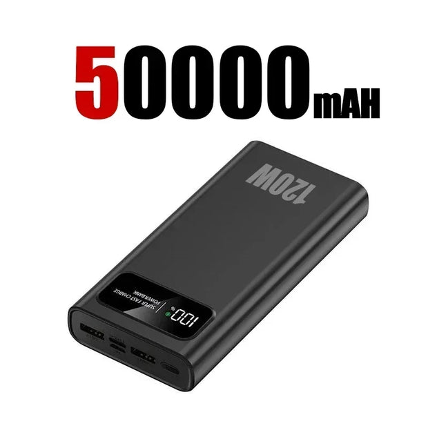 200000mAh Power Bank 120W Super Fast Charging Battery High Capacity Digital Display Power Bank For Iphone Samsung Huawei New