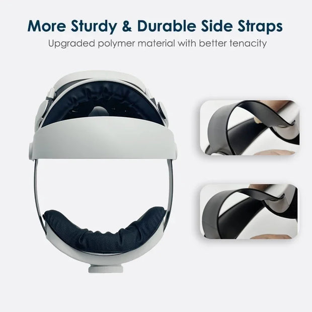 Head Strap for Meta Oculus Quest 3, VR Accessories Replacement Comfortable Sponge Headwear Headset