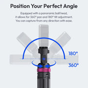 Ulanzi MT-89 2M Quick Release Light Stand Extendable Tripod with Cold Shoe Mount 1/4'' QR Plate for DSLR Camera Video Light Mic