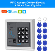 WiFi Tuya Access Control Keypad 125KHz RFID Standalone Access Controller System Door Opener WG26 Card Reader Smart APP Unlock
