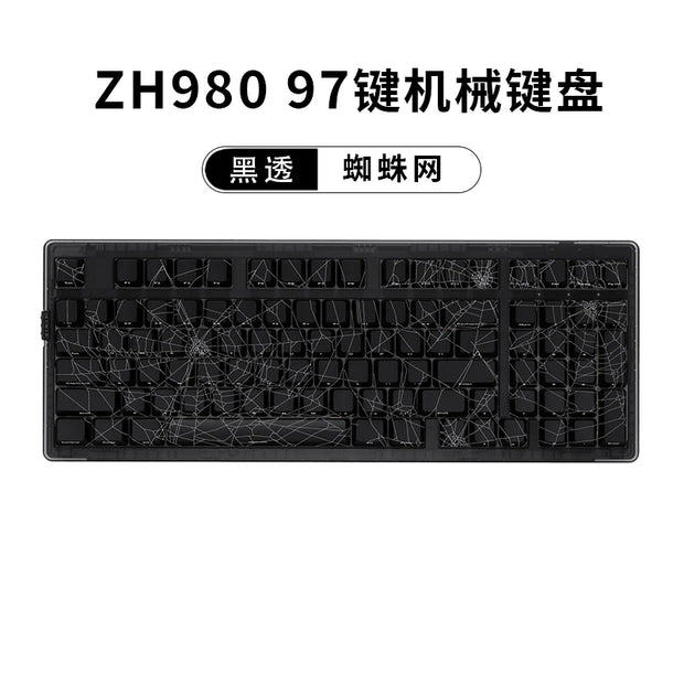ZORNHER Zuohe ZH980 Spider Web Mechanical Keyboard 3mode Custom RGB Hot Swap Wireless Gaming Keyboards Pc Accessories