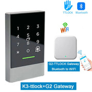 Nfc Tag Ttlock Mortise Fingerprint Door Status Sensor G2 Gateway Smart Phone App 13.56Mhz Rfid Door Access Control System K3/K3F