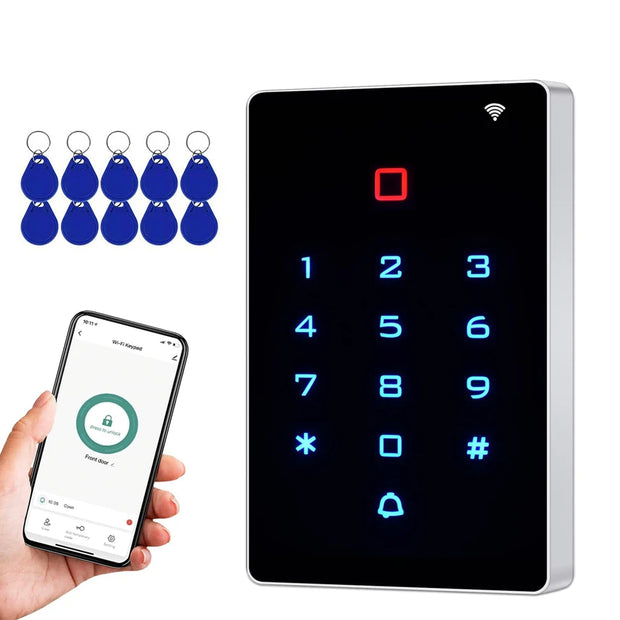 WiFi Tuya RFID Access Control Keypad Wireless IP68 Waterproof Access Controller Keyboard WG26/34 Phone APP Password Unlock