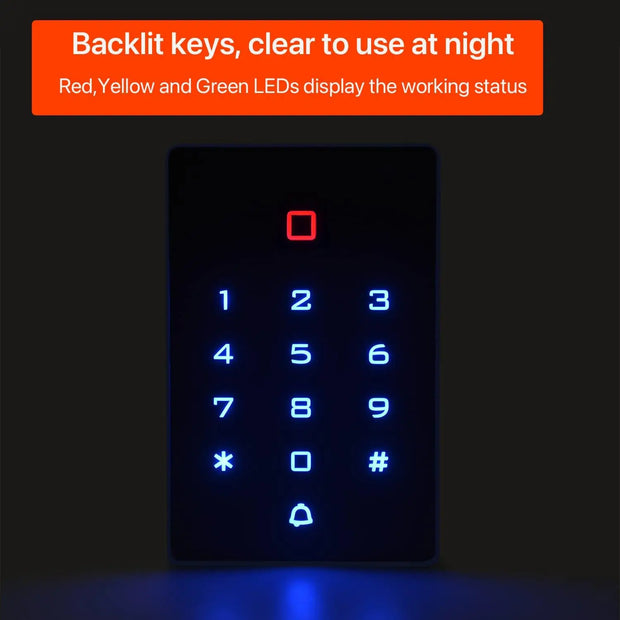WiFi Tuya RFID Access Control Keypad Wireless IP68 Waterproof Access Controller Keyboard WG26/34 Phone APP Password Unlock