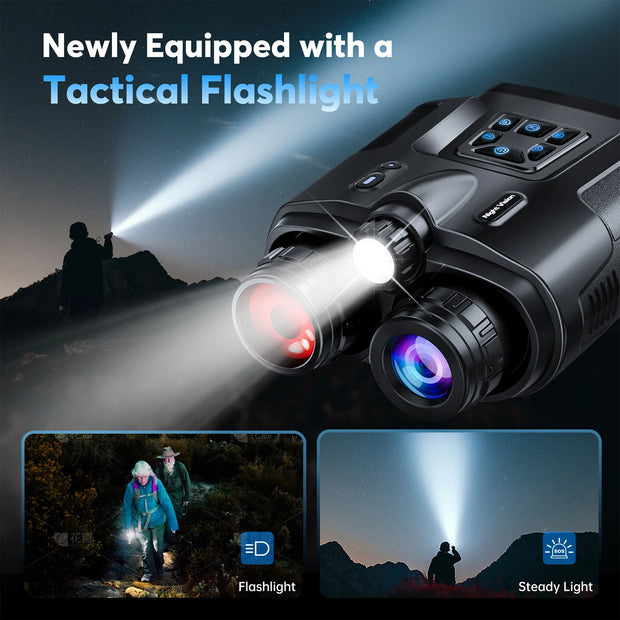 USB Rechargeable Binoculars 600m HD 8X Digital Zoom 4K Telescope for Hunting Camping Boating