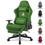 KITINJOY Gaming Chair for Adults with Footrest, Lumbar Support Fabric Computer Office Chair High Back Ergonomic Gamer Chair
