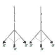 2 PCS Light Stand Laptop Tripod Kit 280cm Stainless Steel Heavy Duty 1/4" to 3/8" Adapter Studio Softbox Daylight Photographic