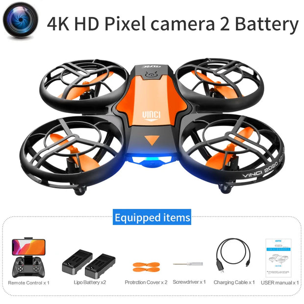 4DRC New V8 Mini Drone 6k profession HD Wide Angle Camera WiFi FPV RC Dron Height Keep Drones Helicopter Kids Toys Gifts