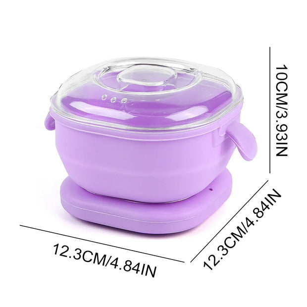 Portable Silicone Wax Warmer 400ml Foldable Wax Heater for Hair Removal Wax Pot SPA Body Epilator Electric Hot Waxing Machine